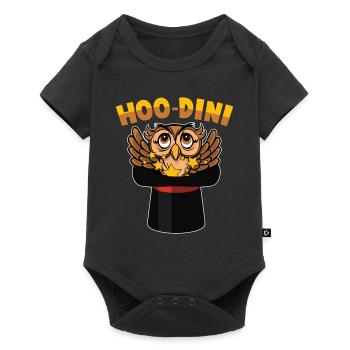 Magic - HOO-DINI - Owl Trick - Magician - Baby Premium short-sleeve bodysuit - black - Front
