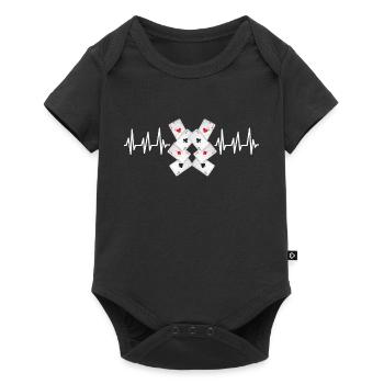 Poker - Baby Premium Kurzarmbody - Schwarz - Vorne