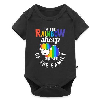 LGBT Bi CSD Rainbow Gay Pride Lesbian LGBTQ Outfit - Baby Premium short-sleeve bodysuit - black - Front