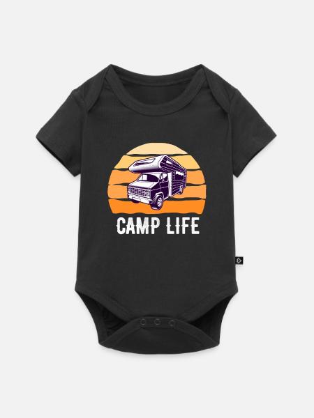 Camp Leben - Baby Premium Kurzarmbody - Schwarz