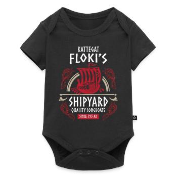 Viking, Kattegat Flokis Shipyard - Baby Premium short-sleeve bodysuit - black - Front