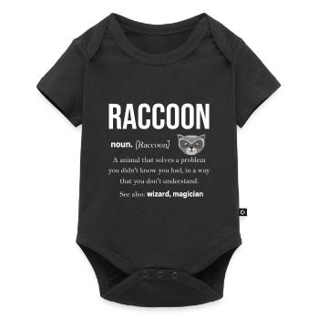 Raccoon Racoon animal gift ferret marten - Baby Premium short-sleeve bodysuit - black - Front