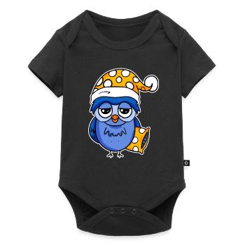 Early riser owl sleeping - Baby Premium short-sleeve bodysuit - black - Front