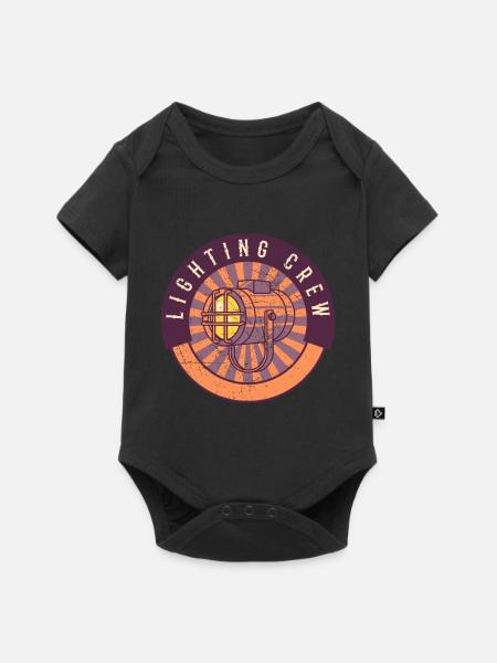 LIGHTING CREW RETRO Lichttechniker - Baby Premium Kurzarmbody - Schwarz