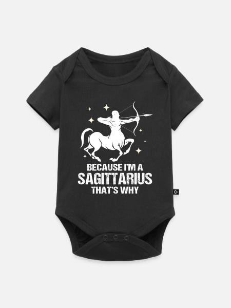 Sternzeichen Schütze - Baby Premium Kurzarmbody - Schwarz
