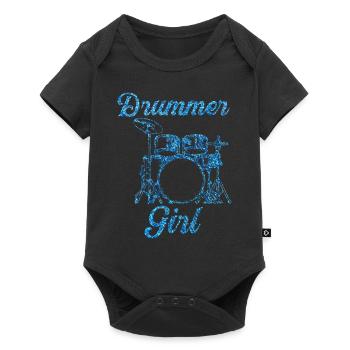 Fille à la batterie - Body à manches courtes Premium Bébé - noir - Devant