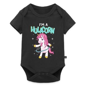 J’ai Hulacorn Gymnastique Hula - Body à manches courtes Premium Bébé - noir - Devant