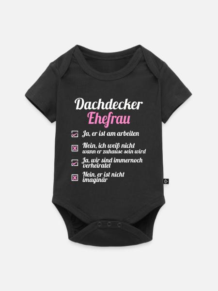 Dachdecker - Baby Premium Kurzarmbody - Schwarz