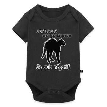J'ai testé ma patience je suis négatif humour idée - Body à manches courtes Premium Bébé - noir - Devant