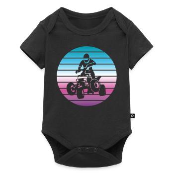 Quad Biker Quad Rider ATV Retro Gift - Baby Premium short-sleeve bodysuit - black - Front