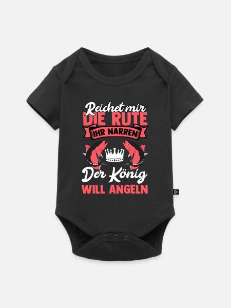 Angeln - Baby Premium Kurzarmbody - Schwarz