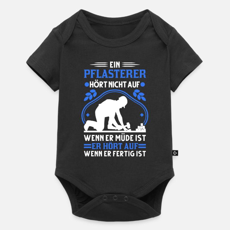 Pflasterer Spruch Steinsetzer Pflastersetzer - Baby Premium Kurzarmbody - Schwarz
