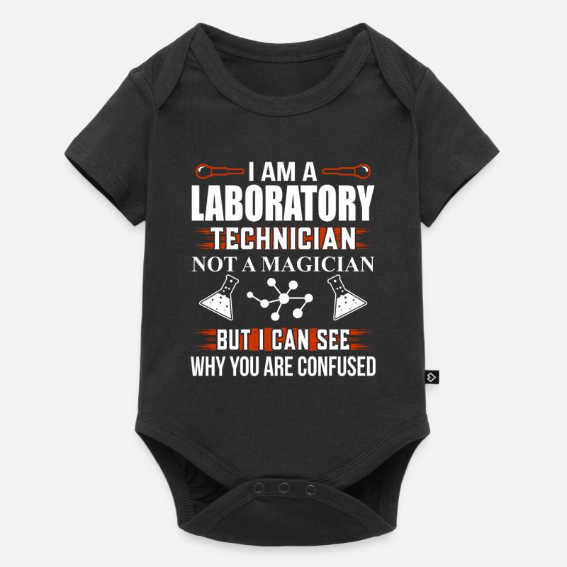 Je suis technicien de laboratoire Et Pas magicien Drôle - Body à manches courtes Premium Bébé - noir