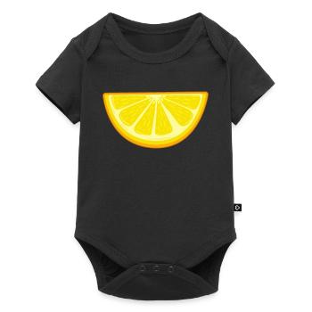 Zitrone - Baby Premium Kurzarmbody - Schwarz - Vorne