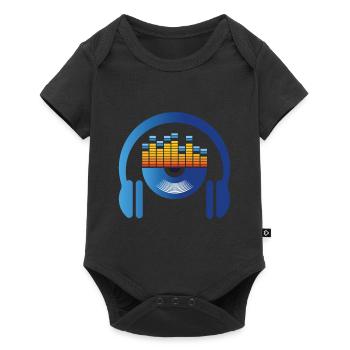 Heart Music Beat Waves Waveforms Musicien - Body à manches courtes Premium Bébé - noir - Devant