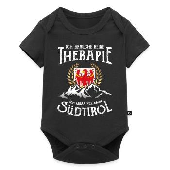 Südtirol lustiger Spruch Urlaub Berge Dolomiten - Baby Premium Kurzarmbody - Schwarz - Vorne