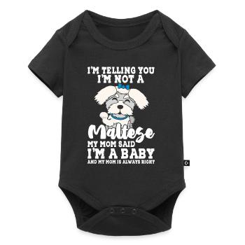 Malteser - Baby Premium Kurzarmbody - Schwarz - Vorne