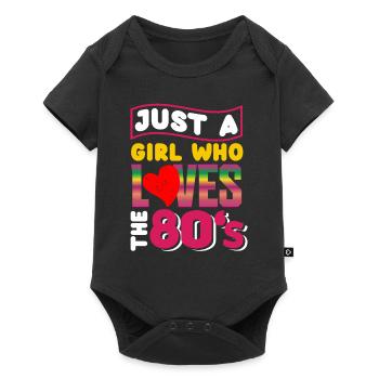 Girls 1980s love 80s gift - Baby Premium short-sleeve bodysuit - black - Front