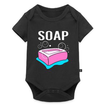 Seife - Baby Premium Kurzarmbody - Schwarz - Vorne