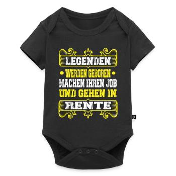 Rente Lustig - Legenden Rente Rentner - Baby Premium Kurzarmbody - Schwarz - Vorne