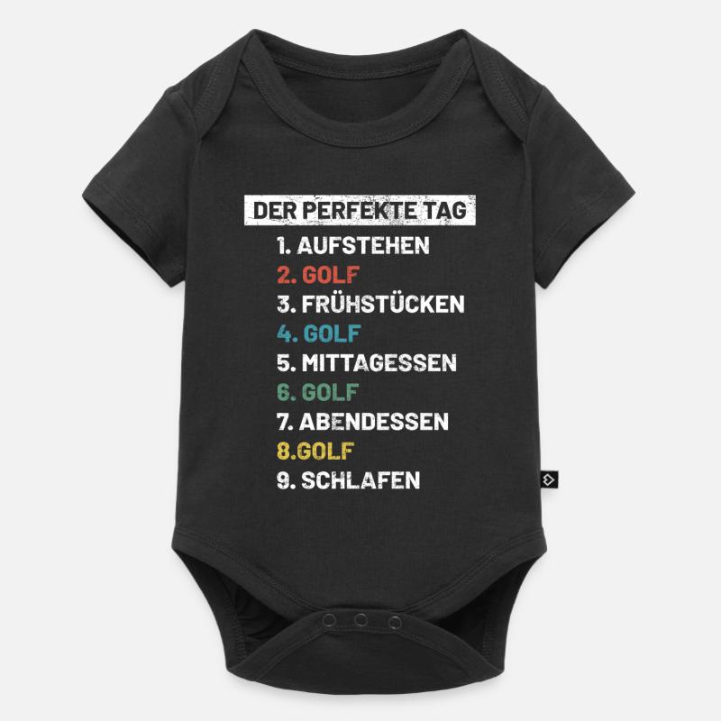 Golf | Golfer Golf Spruch Geschenkidee - Baby Premium Kurzarmbody - Schwarz