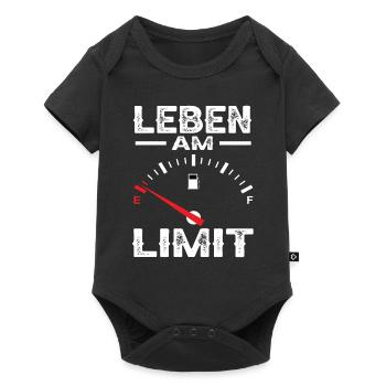 Leben am Limit Benzin Tankanzeige Auto Pkw Tuning - Baby Premium Kurzarmbody - Schwarz - Vorne