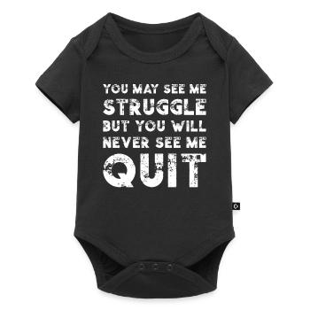 Motivation Citation - Body à manches courtes Premium Bébé - noir - Devant