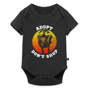 adopt don’t shop - Body à manches courtes Premium Bébé - noir - Devant