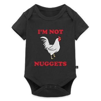 Hahn Tierschutz - Baby Premium Kurzarmbody - Schwarz - Vorne