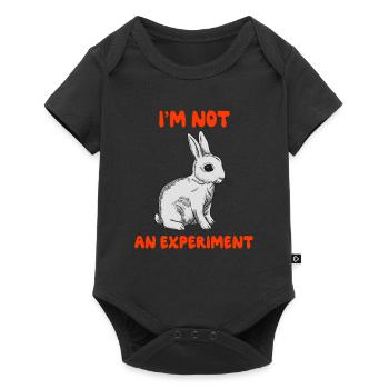 Hase Tierschutz - Baby Premium Kurzarmbody - Schwarz - Vorne