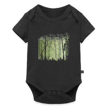Eichhörnchen im Wald - Baby Premium Kurzarmbody - Schwarz - Vorne