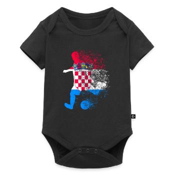 Croatie Football football footballeurs - Body à manches courtes Premium Bébé - noir - Devant