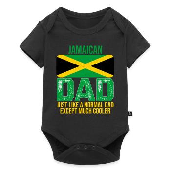 Drapeau de la Jamaïque papa jamaïcain pour la fête des pères - Body à manches courtes Premium Bébé - noir - Devant