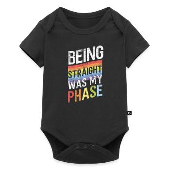LGBT Pride Rainbow Being Straight - Baby Premium short-sleeve bodysuit - black - Front