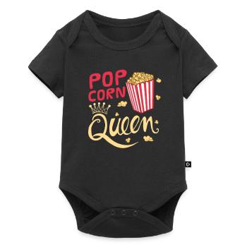 Popcorn - Baby Premium Kurzarmbody - Schwarz - Vorne