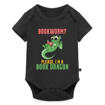 Books Dragon Gift - Baby Premium short-sleeve bodysuit - black - Front