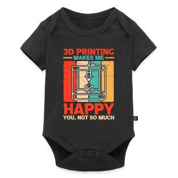 3d Print Printer 3d Printer Printing Gift - Baby Premium short-sleeve bodysuit - black - Front