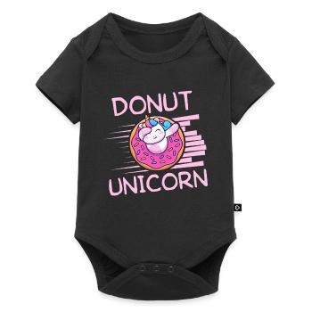 Donut Licorne - Body à manches courtes Premium Bébé - noir - Devant