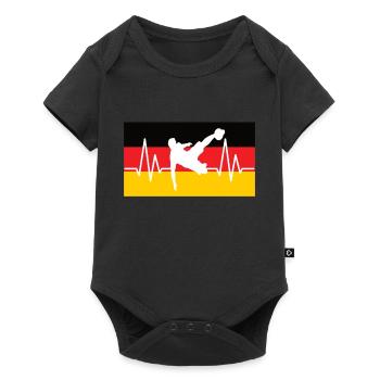 Football Germany Heartbeat - Baby Premium short-sleeve bodysuit - black - Front