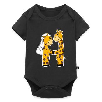 Married giraffes - Baby Premium short-sleeve bodysuit - black - Front