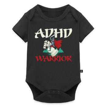 ADHD Warrior ADHS cadeau - Body à manches courtes Premium Bébé - noir - Devant