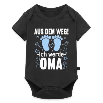 Aus dem Weg ich werde Oma von einem Jungen - Baby Premium Kurzarmbody - Schwarz - Vorne
