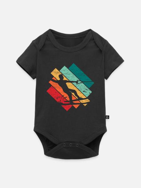 Wasserski - Baby Premium Kurzarmbody - Schwarz