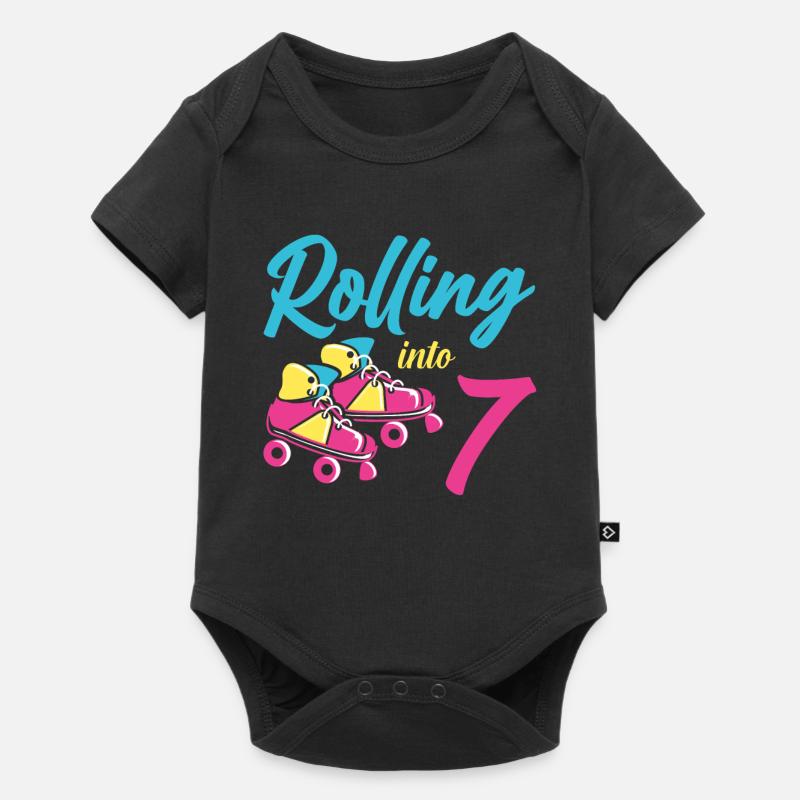 Roller Skates Into 7 Years Lets Roll I sur 7 scooter - Body à manches courtes Premium Bébé - noir