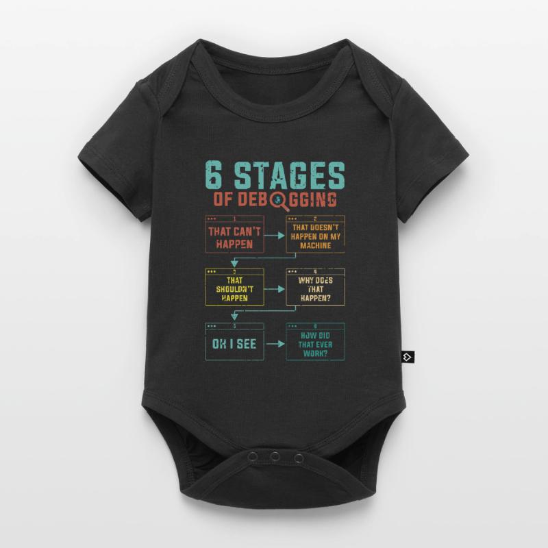 Programming 6 Stages of debugging Baby Premium short-sleeve bodysuit
