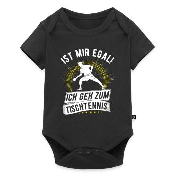 Tischtennis Ist Mir Egal Spruch Tischtennisspieler - Baby Premium Kurzarmbody - Schwarz - Vorne
