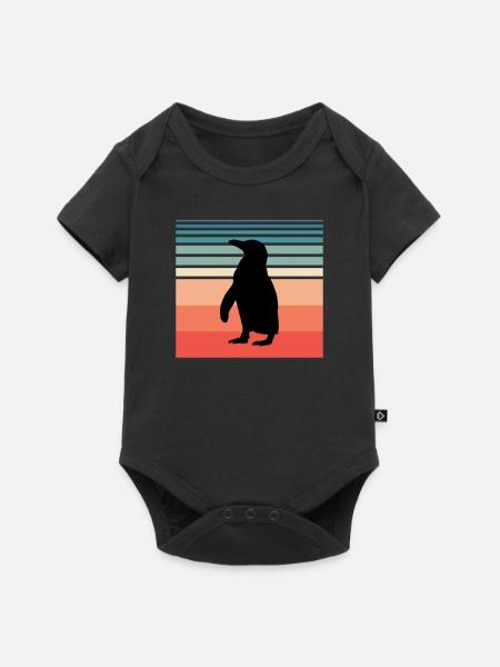 Pinguin Südpol Penguin - Baby Premium Kurzarmbody - Schwarz