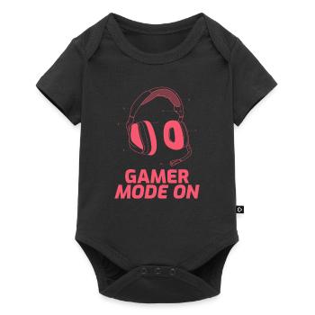 gamer mode on zocke modus headset teams nerds geek - Body à manches courtes Premium Bébé - noir - Devant