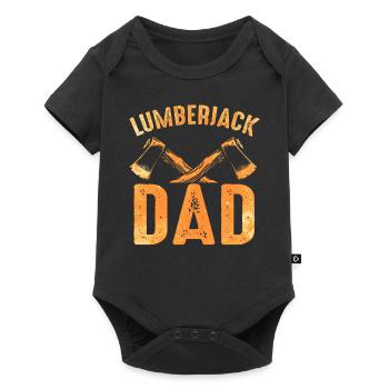 Lumberjack woodworker woodcutter father - Baby Premium short-sleeve bodysuit - black - Front
