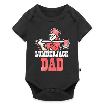 Lumberjack woodworker woodcutter father - Baby Premium short-sleeve bodysuit - black - Front